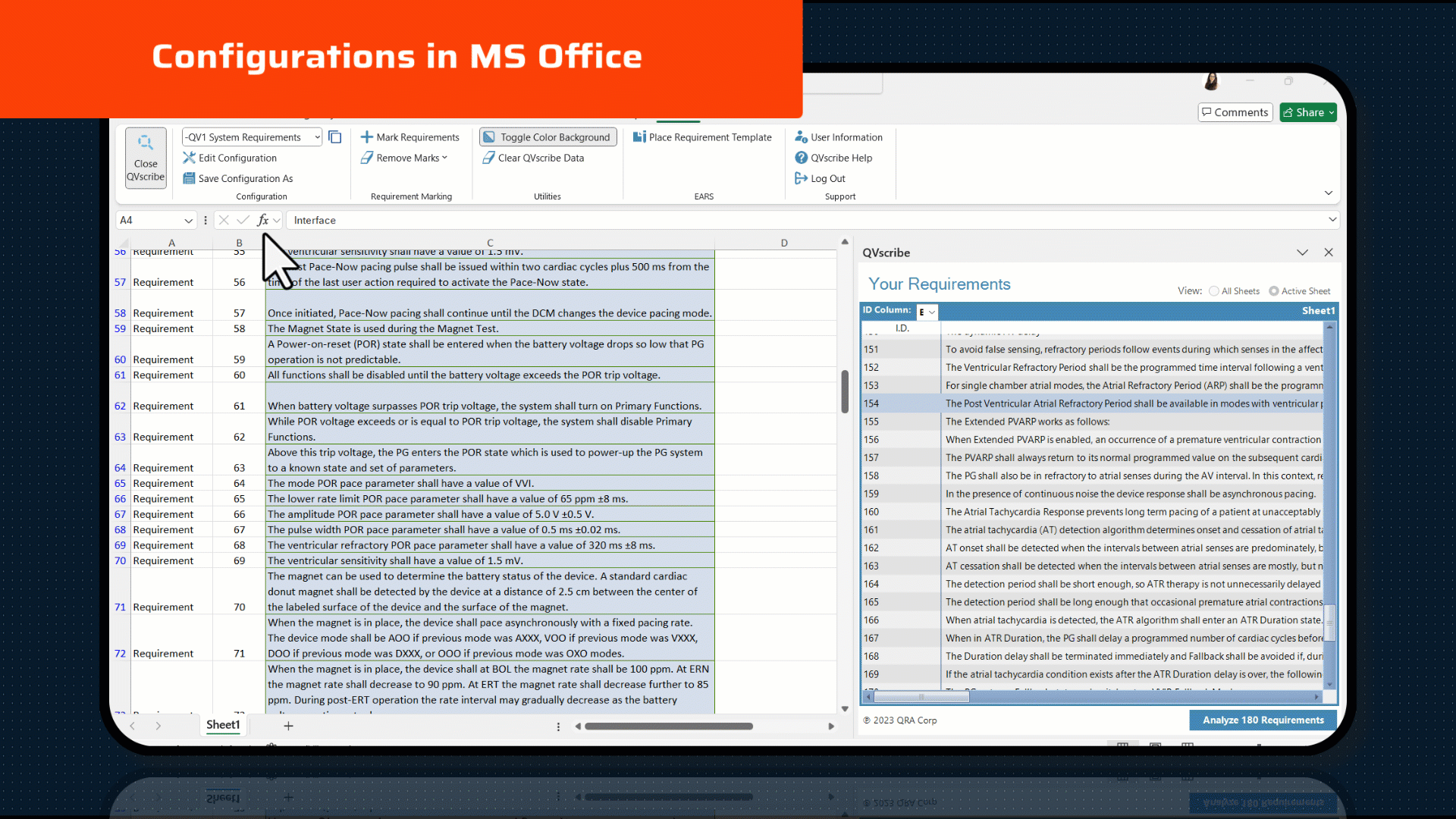 configurations ms office